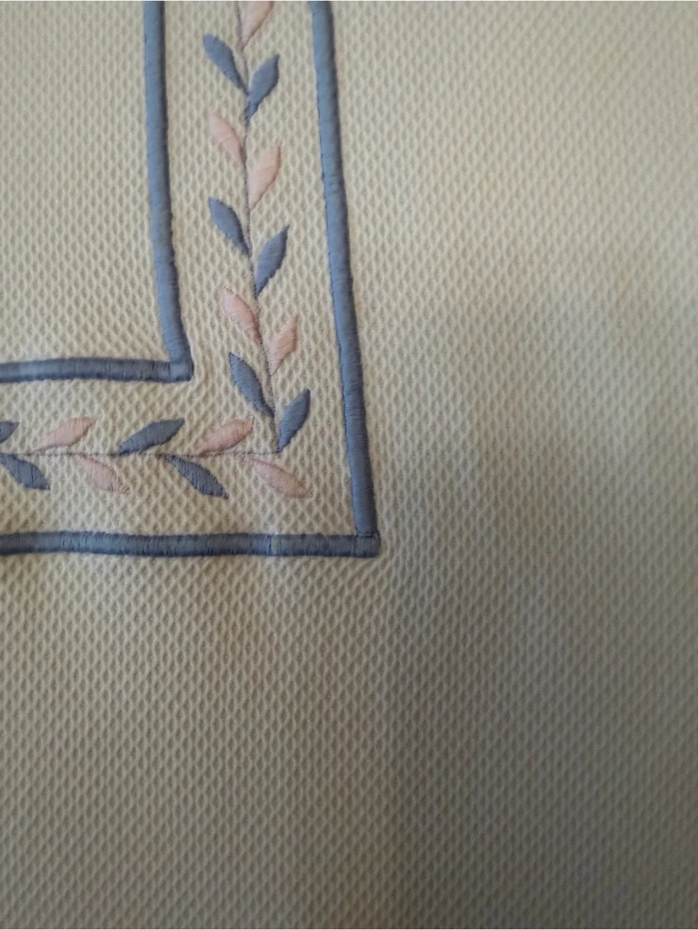 Pratesi Blanket Cover with Light Blue Trim